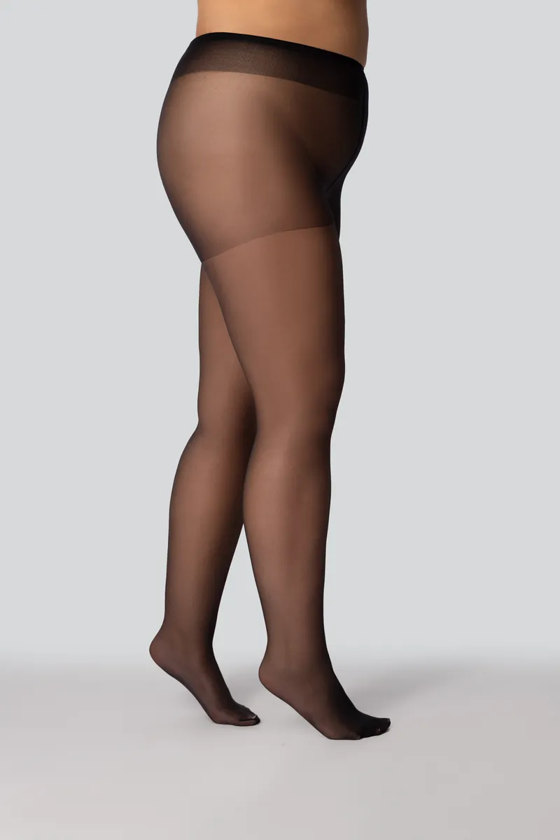 QUEEN SIZE CHARLOTTE 20 TIGHTS ONYX - 2