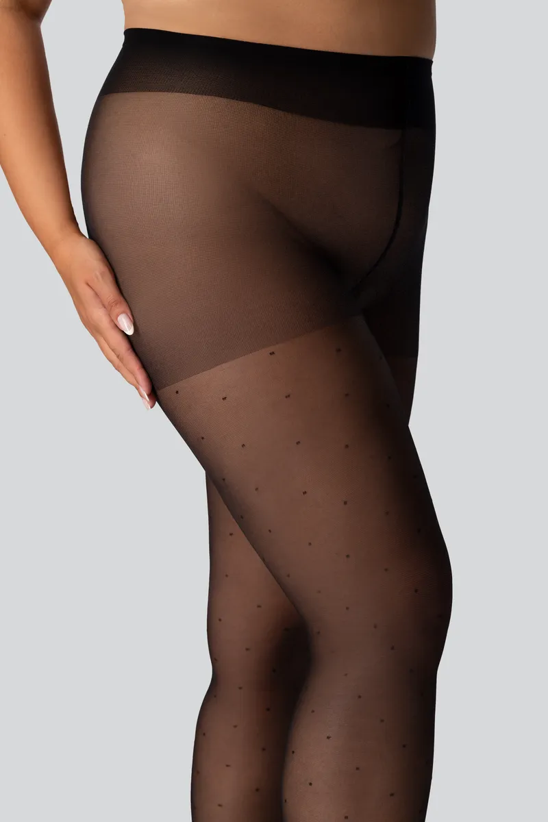 QUEEN SIZE DOTS RIGHT 30 TIGHTS ONYX - 1
