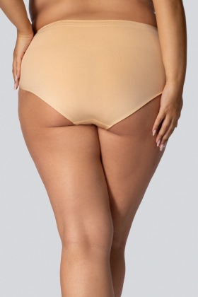 QUEEN SIZE MID-WAISTED SMOOTHWEAR BRIEFS CHAMPAGNE PEARL - 3