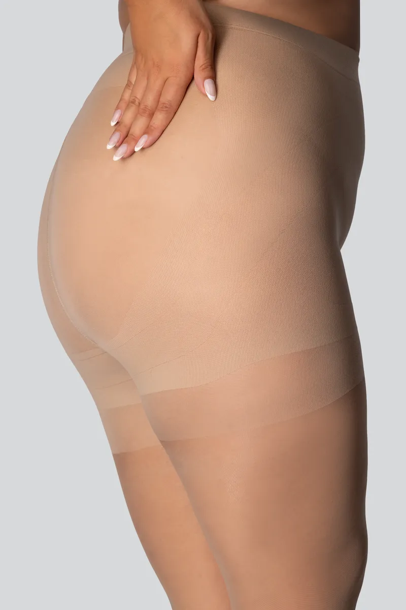 QUEEN SIZE SHAPING 30 TIGHTS ALABASTER - 1