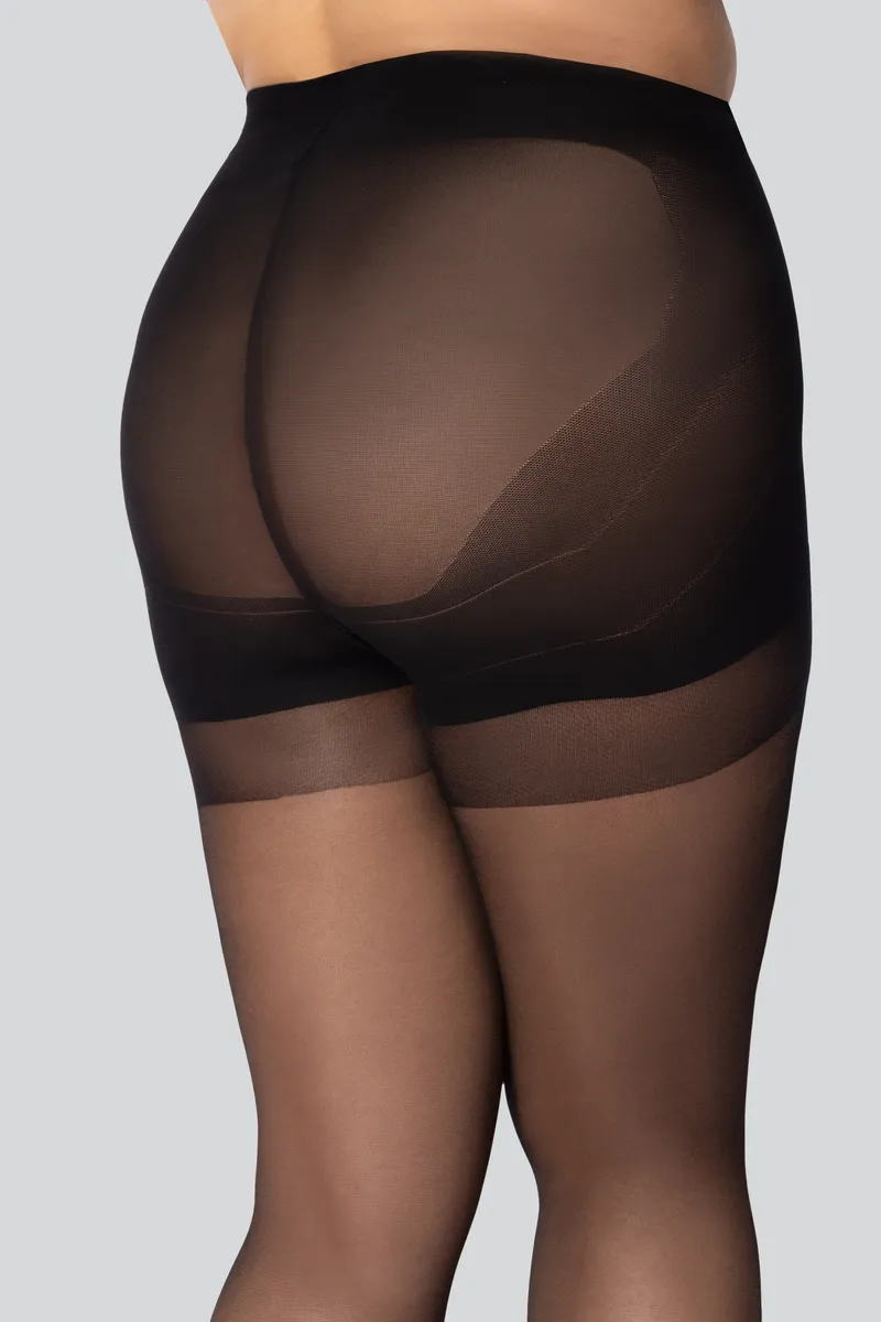 QUEEN SIZE SHAPING 30 TIGHTS ONYX - 1