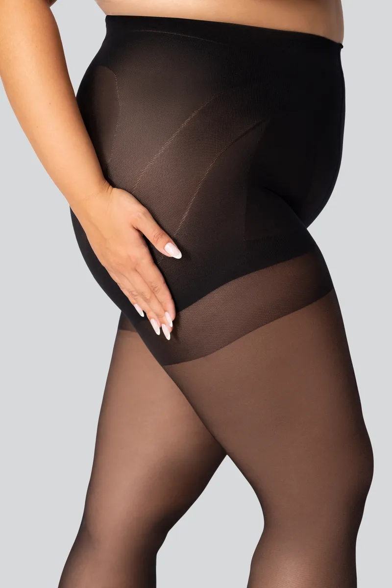 QUEEN SIZE SHAPING 30 TIGHTS ONYX - 2