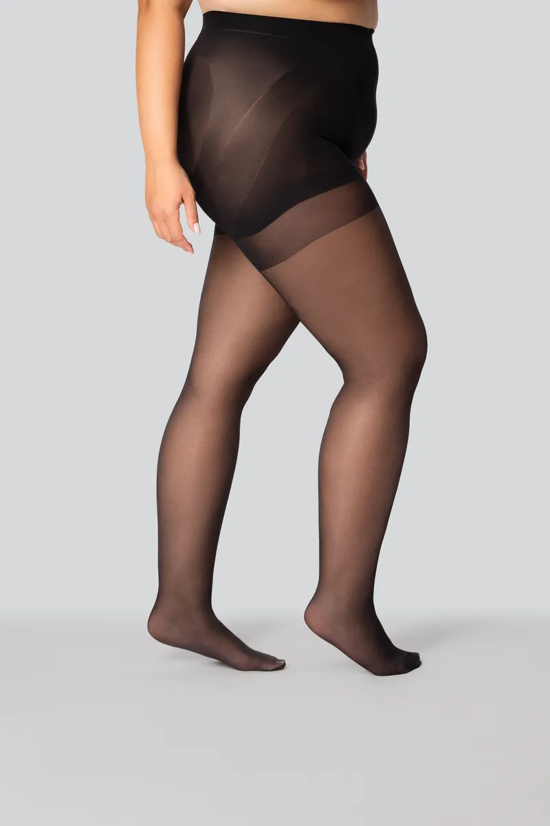 QUEEN SIZE SHAPING 30 TIGHTS ONYX - 3