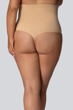 QUEEN SIZE STRINGI HIGH-WAISTED SMOOTHWEAR CHAMPAGNE PEARL - 2