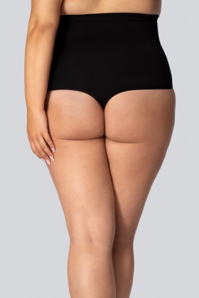 QUEEN SIZE HIGH-WAISTED SMOOTHWEAR THONGS ONYX - 2