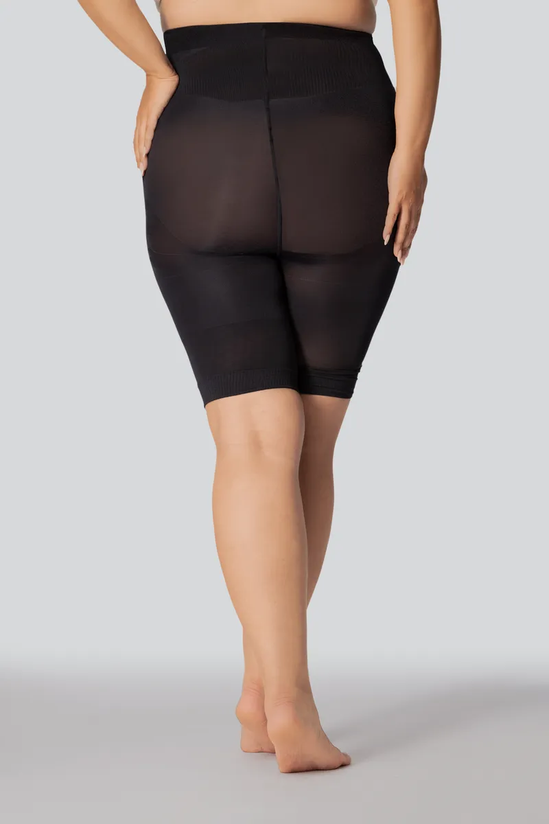 QUEEN SIZE HIGH-WAISTED SMOOTHWEAR SHORTS ONYX - 3