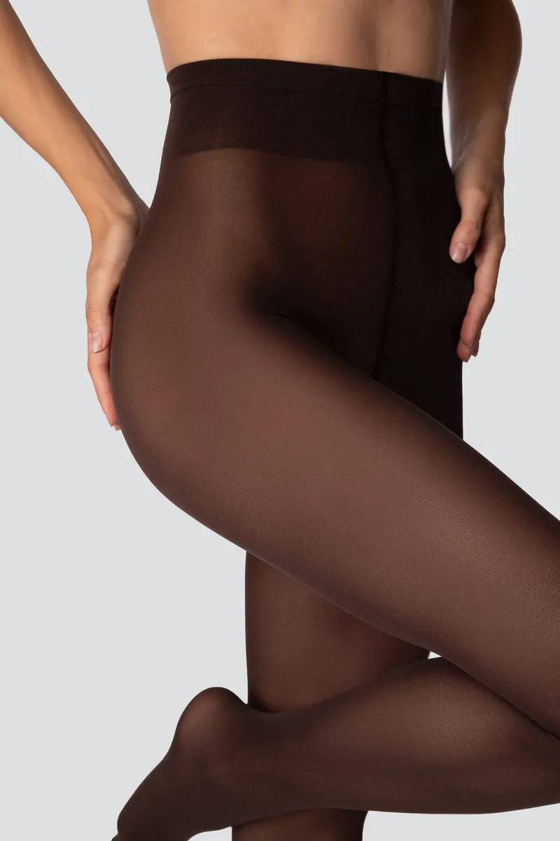 TINA SOFT TOUCH 40 DEN TIGHTS BLACK COFFEE - 1