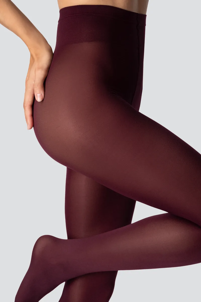 TINA SOFT TOUCH 60 DEN TIGHTS RED WINE - 3