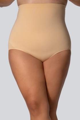 QUEEN SIZE MAJTKI HIGH-WAISTED SMOOTHWEAR CHAMPAGNE PEARL - 1