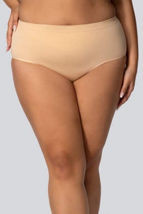 QUEEN SIZE MAJTKI MID-WAISTED SMOOTHWEAR CHAMPAGNE PEARL - 1