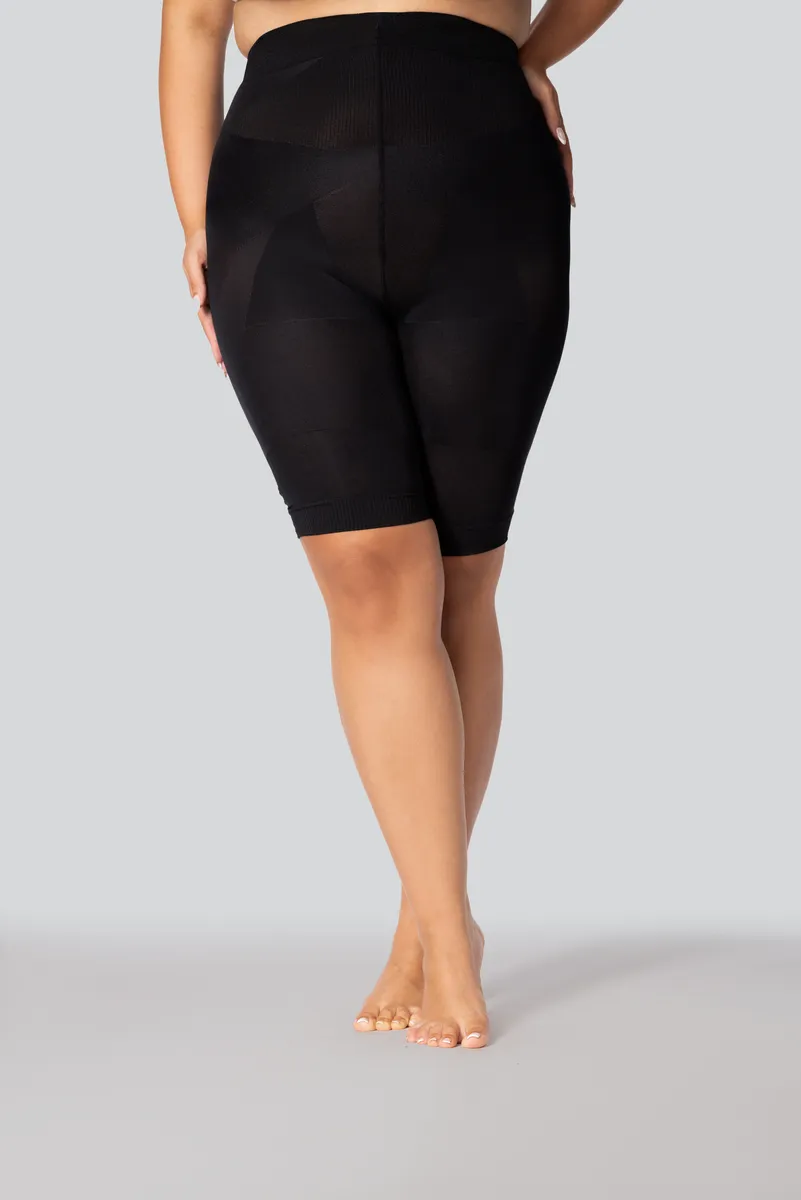 QUEEN SIZE SZORTY HIGH-WAISTED SMOOTHWEAR ONYX - 2