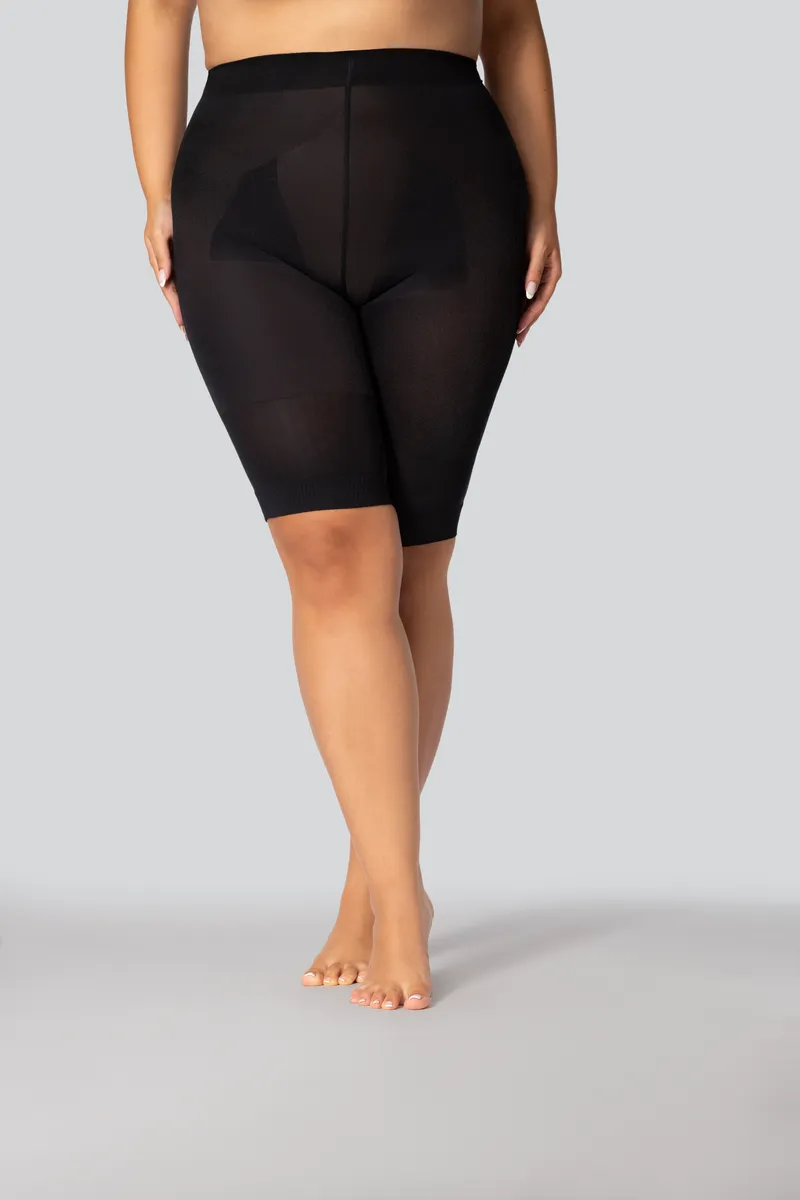 QUEEN SIZE SZORTY MID-WAISTED SMOOTHWEAR ONYX - 2