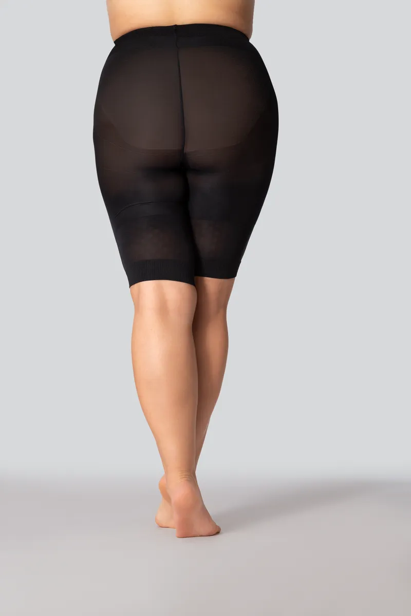 QUEEN SIZE SZORTY MID-WAISTED SMOOTHWEAR ONYX - 3